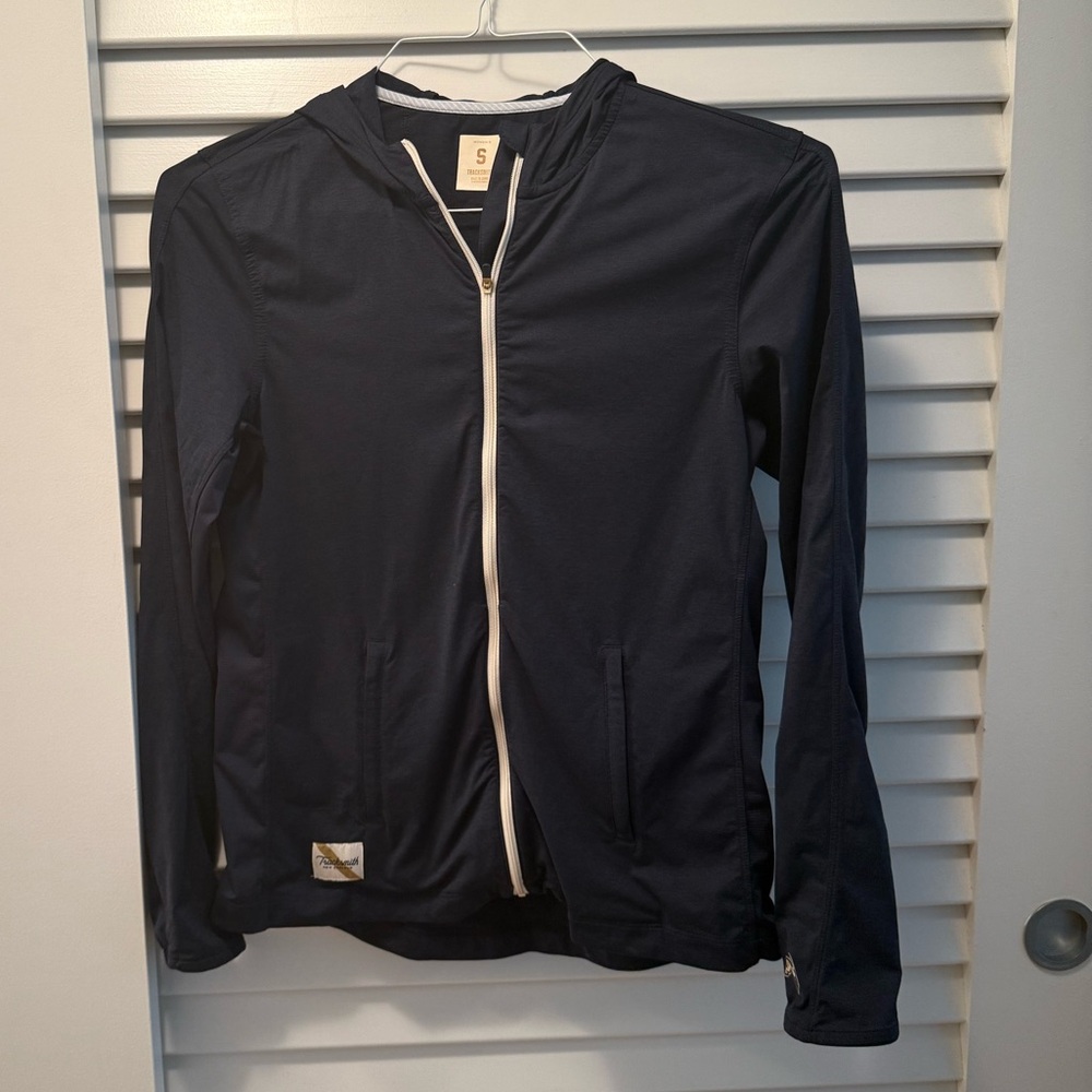 Tracksmith Women's Dark Blue Session hooded Jacket